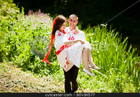 To use this stock image in your creative project, please select the size you need over to the right and click the "Add to Cart" button.
Your downloaded image will come with the Cutcaster watermark removed so don’t worry about the watermark you see on this page. Love story of loving couple in national Ukraine dress. stock photo, Love story of loving couple in national Ukraine dress. by Andrii Shevchuk