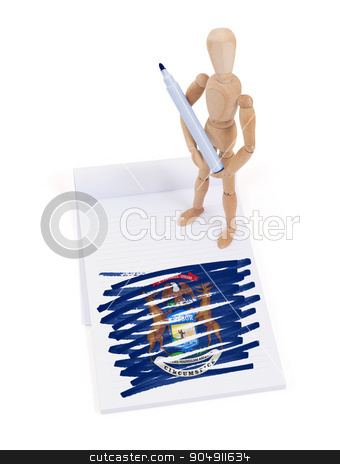 To use this stock image in your creative project, please select the size you need over to the right and click the "Add to Cart" button.
Your downloaded image will come with the Cutcaster watermark removed so don’t worry about the watermark you see on this page. Wooden mannequin made a drawing - Michigan stock photo, Wooden mannequin made a drawing of a flag - Michigan by michaklootwijk