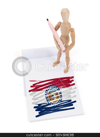 To use this stock image in your creative project, please select the size you need over to the right and click the "Add to Cart" button.
Your downloaded image will come with the Cutcaster watermark removed so don’t worry about the watermark you see on this page. Wooden mannequin made a drawing - Missouri stock photo, Wooden mannequin made a drawing of a flag - Missouri by michaklootwijk