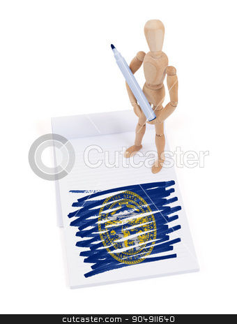 To use this stock image in your creative project, please select the size you need over to the right and click the "Add to Cart" button.
Your downloaded image will come with the Cutcaster watermark removed so don’t worry about the watermark you see on this page. Wooden mannequin made a drawing - Nebraska stock photo, Wooden mannequin made a drawing of a flag - Nebraska by michaklootwijk