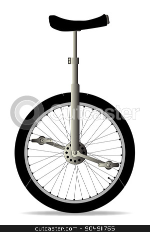 To use this stock image in your creative project, please select the size you need over to the right and click the "Add to Cart" button.
Your downloaded image will come with the Cutcaster watermark removed so don’t worry about the watermark you see on this page. Unicycle On White stock vector clipart, A unicycle isolated over a white background by Kotto