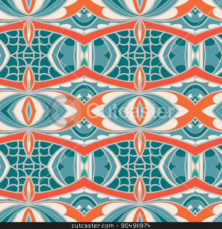 To use this stock image in your creative project, please select the size you need over to the right and click the "Add to Cart" button.
Your downloaded image will come with the Cutcaster watermark removed so don’t worry about the watermark you see on this page. Abstract ornament pattern. kaleidoscope effect. stock vector clipart, Abstract seamless ornament pattern. the kaleidoscope effect. Ethnic damask motif. Vintage style pattern. Vector illustration by LittleCuckoo