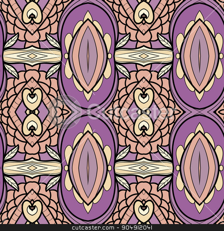 To use this stock image in your creative project, please select the size you need over to the right and click the "Add to Cart" button.
Your downloaded image will come with the Cutcaster watermark removed so don’t worry about the watermark you see on this page. Abstract ornament pattern. kaleidoscope effect. stock vector clipart, Abstract seamless ornament pattern. the kaleidoscope effect. Ethnic damask motif. Vintage style pattern. Vector illustration by LittleCuckoo