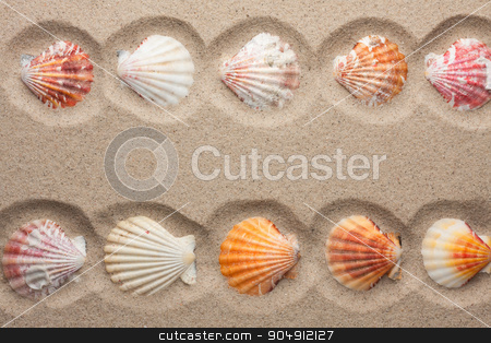 To use this stock image in your creative project, please select the size you need over to the right and click the "Add to Cart" button.
Your downloaded image will come with the Cutcaster watermark removed so don’t worry about the watermark you see on this page. Seashells in the sand stock photo, Seashells in the sand, with space for your text by alekleks