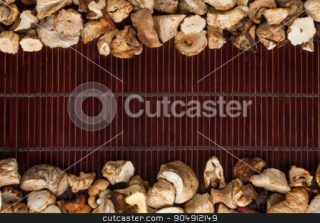 To use this stock image in your creative project, please select the size you need over to the right and click the "Add to Cart" button.
Your downloaded image will come with the Cutcaster watermark removed so don’t worry about the watermark you see on this page. Dried mushroom on a dark bamboo mat stock photo, Dried mushroom on a dark bamboo mat, with space for text by alekleks