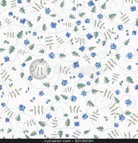 To use this stock image in your creative project, please select the size you need over to the right and click the "Add to Cart" button.
Your downloaded image will come with the Cutcaster watermark removed so don’t worry about the watermark you see on this page. Cornflower pattern. Vector seamless texture stock vector clipart, Cornflower pattern. Vector seamless texture by LittleCuckoo