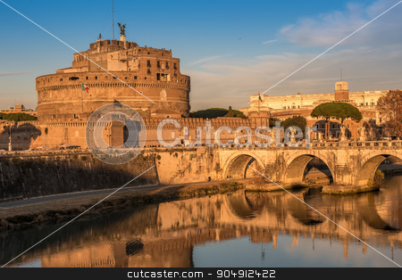 To use this stock image in your creative project, please select the size you need over to the right and click the "Add to Cart" button.
Your downloaded image will come with the Cutcaster watermark removed so don’t worry about the watermark you see on this page. Rome, Italy: Mausoleum of Hadrian or Castle of the Holy Angel stock photo, Rome, Italy: the Mausoleum of Hadrian or Castle of the Holy Angel in the beautiful sunset of Italian winter by krivinis