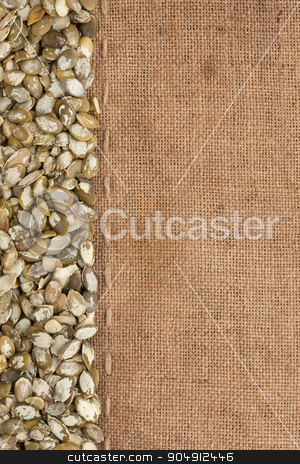 To use this stock image in your creative project, please select the size you need over to the right and click the "Add to Cart" button.
Your downloaded image will come with the Cutcaster watermark removed so don’t worry about the watermark you see on this page. Pumpkin seeds were lying on sackcloth stock photo, Pumpkin seeds were lying on sackcloth, with space for text by alekleks