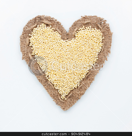 To use this stock image in your creative project, please select the size you need over to the right and click the "Add to Cart" button.
Your downloaded image will come with the Cutcaster watermark removed so don’t worry about the watermark you see on this page. Frame in the shape of heart with millet stock photo, Frame in the shape of heart with millet, on a white background by alekleks