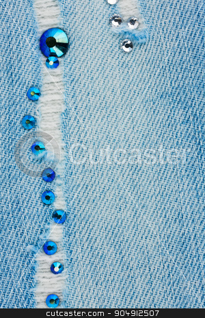 To use this stock image in your creative project, please select the size you need over to the right and click the "Add to Cart" button.
Your downloaded image will come with the Cutcaster watermark removed so don’t worry about the watermark you see on this page. Light blue ripped jeans with rhinestones stock photo, Light blue ripped jeans with rhinestones, with space for your text by alekleks