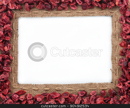 To use this stock image in your creative project, please select the size you need over to the right and click the "Add to Cart" button.
Your downloaded image will come with the Cutcaster watermark removed so don’t worry about the watermark you see on this page. Frame made of burlap with dried cranberries stock photo, Frame made of burlap with dried cranberries, on a white background by alekleks