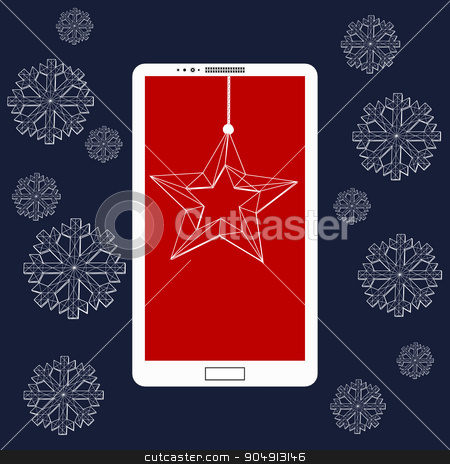 To use this stock image in your creative project, please select the size you need over to the right and click the "Add to Cart" button.
Your downloaded image will come with the Cutcaster watermark removed so don’t worry about the watermark you see on this page. Flat vector illustration of modern Mobile phone with Merry Christmas decoration. The structural grid of polygons. Abstract Creative concept background. Christmas ornaments hanging rope stock vector clipart, Flat vector illustration of modern Mobile phone with Merry Christmas decoration. The structural grid of polygons. Abstract Creative concept background. Christmas ornaments hanging rope by Vladimir Khapaev