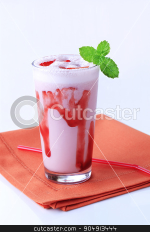 To use this stock image in your creative project, please select the size you need over to the right and click the "Add to Cart" button.
Your downloaded image will come with the Cutcaster watermark removed so don’t worry about the watermark you see on this page. Milkshake stock photo, Strawberry milkshake in a tall glass by Digifoodstock