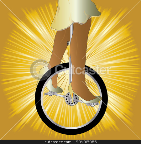 To use this stock image in your creative project, please select the size you need over to the right and click the "Add to Cart" button.
Your downloaded image will come with the Cutcaster watermark removed so don’t worry about the watermark you see on this page. Unicycle On Golden Splash stock vector clipart, A unicycle and woman rider over a golden splash background by Kotto