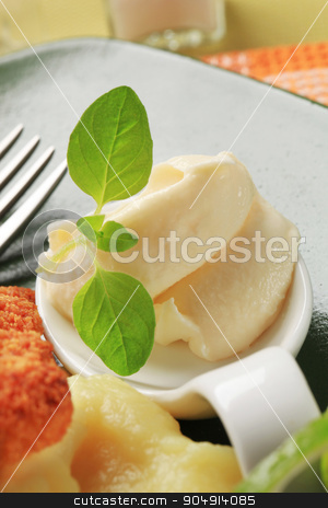 To use this stock image in your creative project, please select the size you need over to the right and click the "Add to Cart" button.
Your downloaded image will come with the Cutcaster watermark removed so don’t worry about the watermark you see on this page. Horseradish sauce stock photo, Creamy horseradish sauce on a porcelain spoon by Digifoodstock