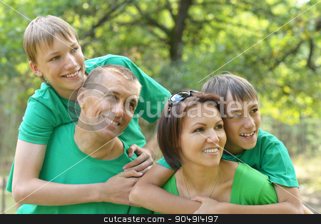 To use this stock image in your creative project, please select the size you need over to the right and click the "Add to Cart" button.
Your downloaded image will come with the Cutcaster watermark removed so don’t worry about the watermark you see on this page. Family resting in summer park stock photo, Happy Family resting in a summer park by Ruslan Huzau