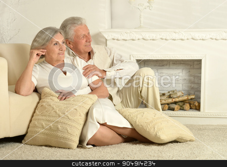 To use this stock image in your creative project, please select the size you need over to the right and click the "Add to Cart" button.
Your downloaded image will come with the Cutcaster watermark removed so don’t worry about the watermark you see on this page. Elderly people sitting near couch stock photo, Two elderly people sitting at home near couch by Ruslan Huzau