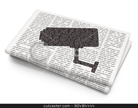 To use this stock image in your creative project, please select the size you need over to the right and click the "Add to Cart" button.
Your downloaded image will come with the Cutcaster watermark removed so don’t worry about the watermark you see on this page. Security concept: Cctv Camera on Newspaper background stock photo, Security concept: Pixelated black Cctv Camera icon on Newspaper background by mkabakov
