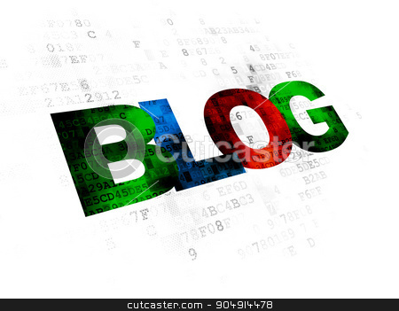 To use this stock image in your creative project, please select the size you need over to the right and click the "Add to Cart" button.
Your downloaded image will come with the Cutcaster watermark removed so don’t worry about the watermark you see on this page. Web design concept: Blog on Digital background stock photo, Web design concept: Pixelated multicolor text Blog on Digital background by mkabakov