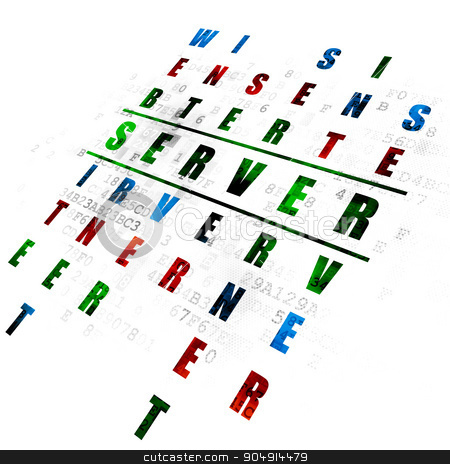 To use this stock image in your creative project, please select the size you need over to the right and click the "Add to Cart" button.
Your downloaded image will come with the Cutcaster watermark removed so don’t worry about the watermark you see on this page. Web design concept: Server in Crossword Puzzle stock photo, Web design concept: Pixelated green word Server in solving Crossword Puzzle on Digital background by mkabakov