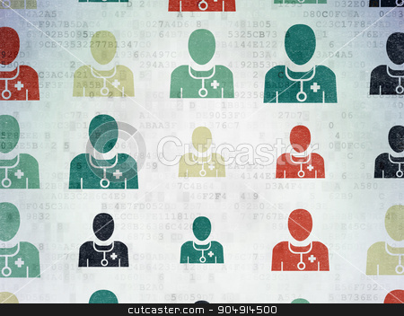 To use this stock image in your creative project, please select the size you need over to the right and click the "Add to Cart" button.
Your downloaded image will come with the Cutcaster watermark removed so don’t worry about the watermark you see on this page. Healthcare concept: Doctor icons on Digital Paper background stock photo, Healthcare concept: Painted multicolor Doctor icons on Digital Paper background by mkabakov