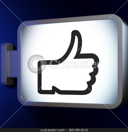 To use this stock image in your creative project, please select the size you need over to the right and click the "Add to Cart" button.
Your downloaded image will come with the Cutcaster watermark removed so don’t worry about the watermark you see on this page. Social media concept: Thumb Up on billboard background stock photo, Social media concept: Thumb Up on advertising billboard background, 3d render by mkabakov