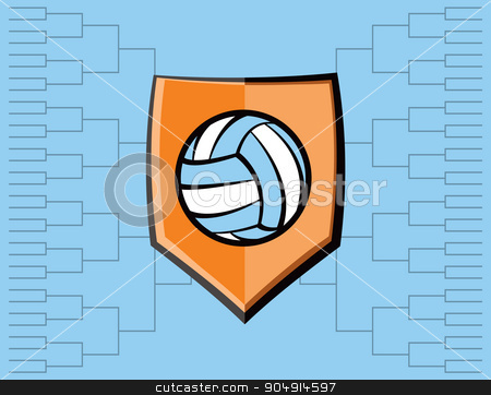 To use this stock image in your creative project, please select the size you need over to the right and click the "Add to Cart" button.
Your downloaded image will come with the Cutcaster watermark removed so don’t worry about the watermark you see on this page. Volleyball Emblem and Tournament Background stock vector clipart, A volleyball emblem with tournament bracket. Vector EPS 10 available. by Jason Enterline