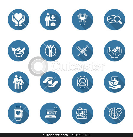 To use this stock image in your creative project, please select the size you need over to the right and click the "Add to Cart" button.
Your downloaded image will come with the Cutcaster watermark removed so don’t worry about the watermark you see on this page. Medical and Health Care Icons Set. Flat Design. stock vector clipart, Medical and Health Care Icons Set. Flat Design. Isolated Illustration. by Vadym Nechyporenko