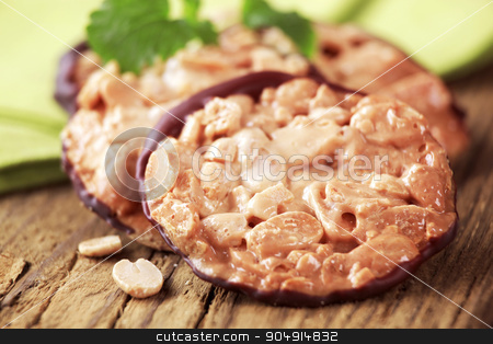 To use this stock image in your creative project, please select the size you need over to the right and click the "Add to Cart" button.
Your downloaded image will come with the Cutcaster watermark removed so don’t worry about the watermark you see on this page. Nutty cookies stock photo, Nut Florentine cookies with a layer of chocolate on one side by Digifoodstock