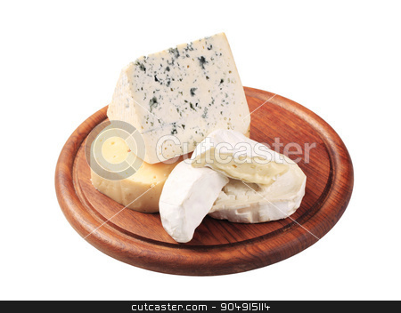 To use this stock image in your creative project, please select the size you need over to the right and click the "Add to Cart" button.
Your downloaded image will come with the Cutcaster watermark removed so don’t worry about the watermark you see on this page. Assorted cheeses stock photo, Selection of cheeses on a cutting board by Digifoodstock