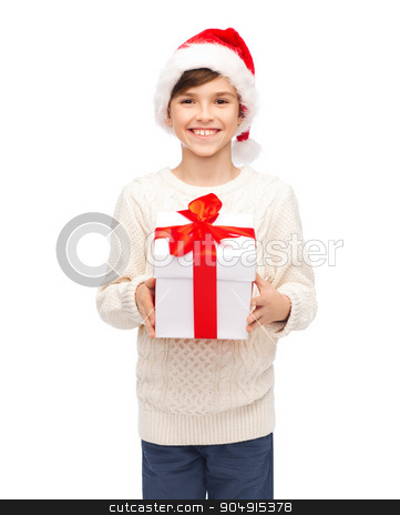 To use this stock image in your creative project, please select the size you need over to the right and click the "Add to Cart" button.
Your downloaded image will come with the Cutcaster watermark removed so don’t worry about the watermark you see on this page. smiling happy boy in santa hat with gift box stock photo, holidays, presents, christmas, childhood and people concept - smiling happy boy in santa hat with gift box by Syda Productions