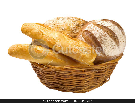 To use this stock image in your creative project, please select the size you need over to the right and click the "Add to Cart" button.
Your downloaded image will come with the Cutcaster watermark removed so don’t worry about the watermark you see on this page. Bread loaves and baguettes in a basket stock photo, Bread loaves and baguettes in a wicker basket by Digifoodstock