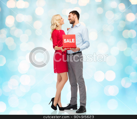To use this stock image in your creative project, please select the size you need over to the right and click the "Add to Cart" button.
Your downloaded image will come with the Cutcaster watermark removed so don’t worry about the watermark you see on this page. happy couple with red sale sign stock photo, people, sale, discount and christmas concept - happy couple with red sale sign over blue holidays lights background by Syda Productions