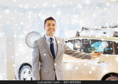 To use this stock image in your creative project, please select the size you need over to the right and click the "Add to Cart" button.
Your downloaded image will come with the Cutcaster watermark removed so don’t worry about the watermark you see on this page. happy man at auto show or car salon stock photo, auto business, car sale, consumerism and people concept - happy man at auto show or salon over snow effect by Syda Productions