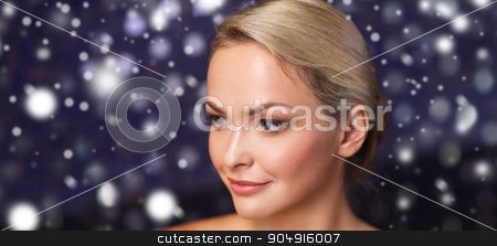 To use this stock image in your creative project, please select the size you need over to the right and click the "Add to Cart" button.
Your downloaded image will come with the Cutcaster watermark removed so don’t worry about the watermark you see on this page. close up of young woman at bath or sauna stock photo, people, beauty, spa, healthy lifestyle and relaxation concept - close up of beautiful young woman at bath or sauna with snow effect by Syda Productions