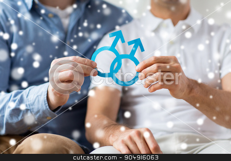 To use this stock image in your creative project, please select the size you need over to the right and click the "Add to Cart" button.
Your downloaded image will come with the Cutcaster watermark removed so don’t worry about the watermark you see on this page. close up of happy male gay couple with love symbol stock photo, people, homosexuality, same-sex marriage and love concept - close up of happy male gay couple holding paper cutout love symbol over snow effect by Syda Productions