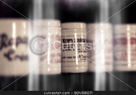 To use this stock image in your creative project, please select the size you need over to the right and click the "Add to Cart" button.
Your downloaded image will come with the Cutcaster watermark removed so don’t worry about the watermark you see on this page. vintage medications in small bottles stock photo, vintage medications in small bottles on a shelf by MegaArt