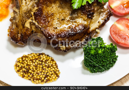 To use this stock image in your creative project, please select the size you need over to the right and click the "Add to Cart" button.
Your downloaded image will come with the Cutcaster watermark removed so don’t worry about the watermark you see on this page. roasted meat with vegetables stock photo, roasted meat with vegetables on a plate closeup by MegaArt