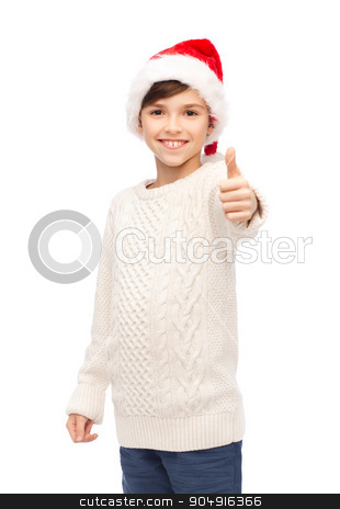 To use this stock image in your creative project, please select the size you need over to the right and click the "Add to Cart" button.
Your downloaded image will come with the Cutcaster watermark removed so don’t worry about the watermark you see on this page. smiling happy boy in santa hat showing thumbs up stock photo, holidays, gesture, christmas, childhood and people concept - smiling happy boy in santa hat showing thumbs up by Syda Productions
