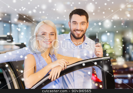 To use this stock image in your creative project, please select the size you need over to the right and click the "Add to Cart" button.
Your downloaded image will come with the Cutcaster watermark removed so don’t worry about the watermark you see on this page. happy couple buying car in auto show or salon stock photo, auto business, car sale, consumerism and people concept - happy couple buying car in auto show or salon over snow effect by Syda Productions