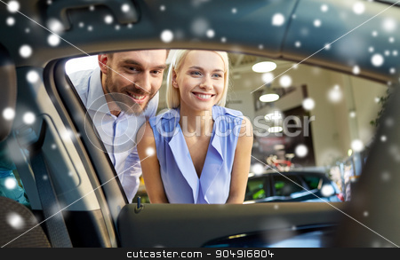 To use this stock image in your creative project, please select the size you need over to the right and click the "Add to Cart" button.
Your downloaded image will come with the Cutcaster watermark removed so don’t worry about the watermark you see on this page. happy couple buying car in auto show or salon stock photo, auto business, car sale, consumerism and people concept - happy couple buying car in auto show or salon over snow effect by Syda Productions