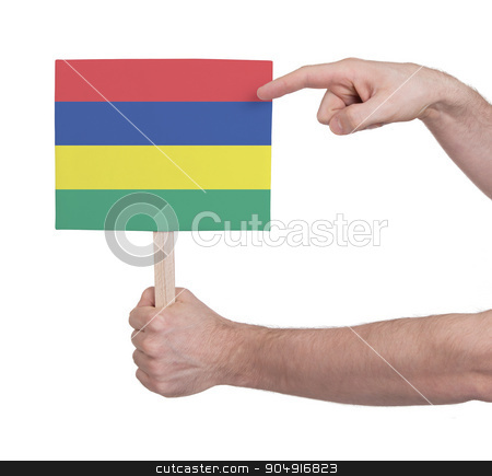 To use this stock image in your creative project, please select the size you need over to the right and click the "Add to Cart" button.
Your downloaded image will come with the Cutcaster watermark removed so don’t worry about the watermark you see on this page. Hand holding small card - Flag of Mauritius stock photo, Hand holding small card, isolated on white - Flag of Mauritius by michaklootwijk