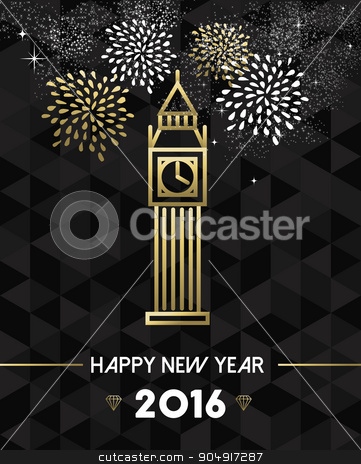 To use this stock image in your creative project, please select the size you need over to the right and click the "Add to Cart" button.
Your downloaded image will come with the Cutcaster watermark removed so don’t worry about the watermark you see on this page. New Year 2016 london uk europe travel gold stock vector clipart, Happy New Year 2016 London greeting card with england monument big ben clock in gold outline style. EPS10 vector. by Cienpies Design