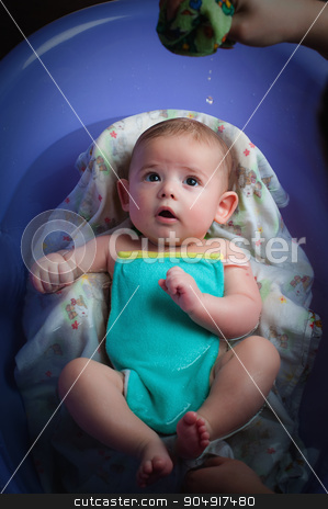 To use this stock image in your creative project, please select the size you need over to the right and click the "Add to Cart" button.
Your downloaded image will come with the Cutcaster watermark removed so don’t worry about the watermark you see on this page. A baby bathing in the bathtub. stock photo, A baby bathing in the bathtub at home. by agnormark