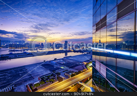 To use this stock image in your creative project, please select the size you need over to the right and click the "Add to Cart" button.
Your downloaded image will come with the Cutcaster watermark removed so don’t worry about the watermark you see on this page. Hong Kong stock photo, Hong Kong city sunset, view from kowloon. by Keng po Leung