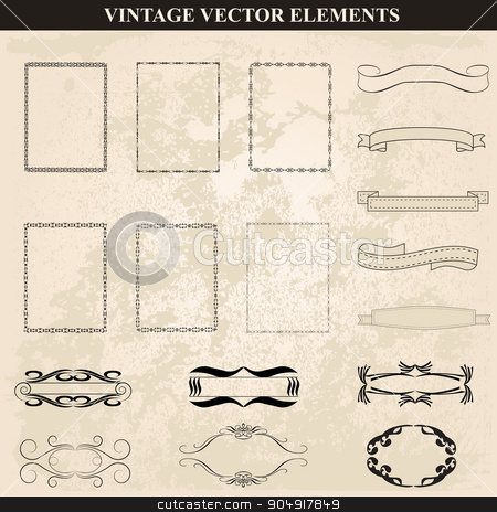 To use this stock image in your creative project, please select the size you need over to the right and click the "Add to Cart" button.
Your downloaded image will come with the Cutcaster watermark removed so don’t worry about the watermark you see on this page. Decorative vintage frames, ribbons and borders set vector stock vector clipart, Decorative vintage frames and borders set vector.Abstract vintage frame design in various styles.Vector Vintage Ornament by monicaodo