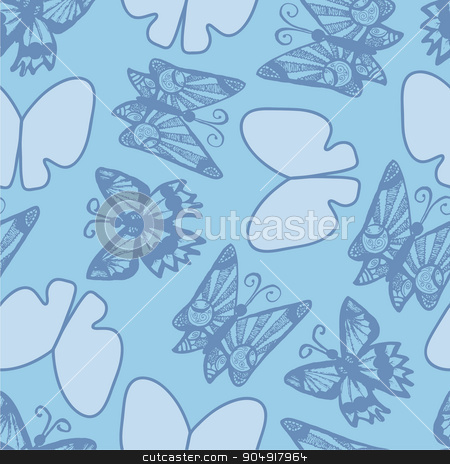 To use this stock image in your creative project, please select the size you need over to the right and click the "Add to Cart" button.
Your downloaded image will come with the Cutcaster watermark removed so don’t worry about the watermark you see on this page. Background with branches, flowers and butterflies stock vector clipart, seamless background with branches, flowers and butterflies by Aleksandra Serova