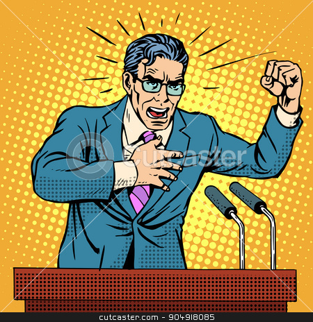 To use this stock image in your creative project, please select the size you need over to the right and click the "Add to Cart" button.
Your downloaded image will come with the Cutcaster watermark removed so don’t worry about the watermark you see on this page. Election campaign policy candidate at the podium speech stock vector clipart, Election campaign policy candidate at the podium speech pop art retro style. Election promises. Candidate to Parliament, the presidency or the Senate. A middle-aged man. Hate speech by studiostoks