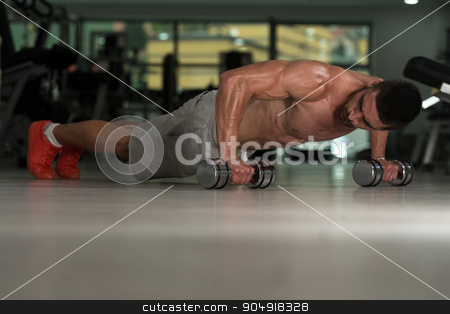 To use this stock image in your creative project, please select the size you need over to the right and click the "Add to Cart" button.
Your downloaded image will come with the Cutcaster watermark removed so don’t worry about the watermark you see on this page. Pushups With Dumbbels stock photo, Young Athlete Doing Pushups With Dumbbells As Part Of Bodybuilding Training by Jasminko Ibrakovic