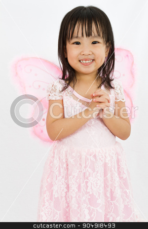 To use this stock image in your creative project, please select the size you need over to the right and click the "Add to Cart" button.
Your downloaded image will come with the Cutcaster watermark removed so don’t worry about the watermark you see on this page. Chinese little girl wearing butterfly custome with praying gestu stock photo, Chinese little girl wearing butterfly custome with praying gesture in plain white background by Tan Kian Khoon